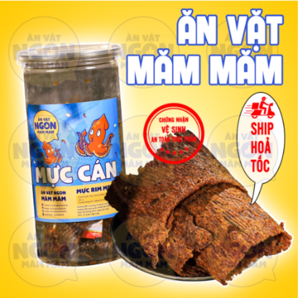 Combo 2 hộp mực cán tẩm vị 400g Đồ ăn vặt siêu ngon - Món ngon mỗi ngà