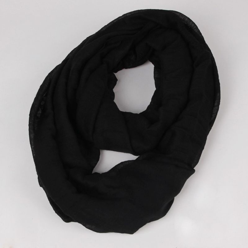 Khăn Choàng Cổ Màu Trơn Dáng Rộng Thời Trang Mùa Thu Cho Nữ