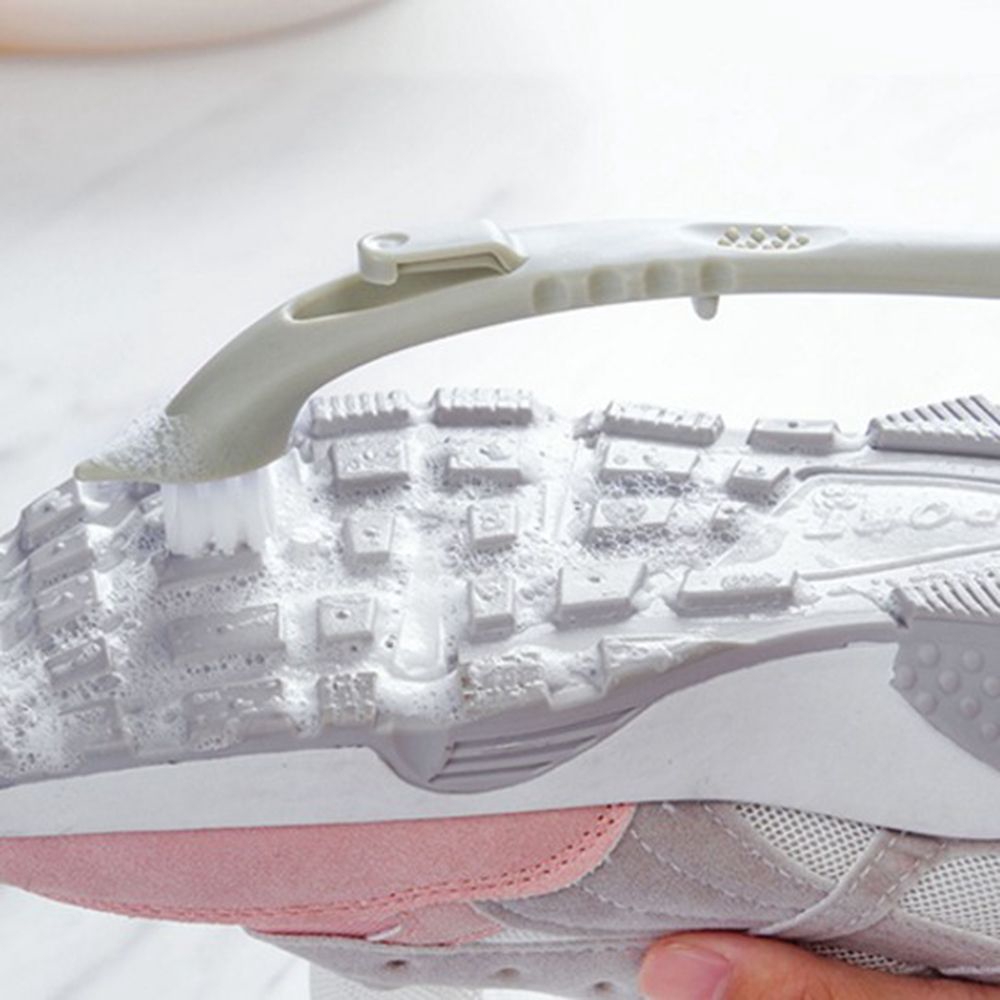 Bàn Chải Chà Giày Sneaker/Bồn Vệ Sinh Cán Dài Hai Đầu Sử Dụng Hàng Ngày Trong Nhà