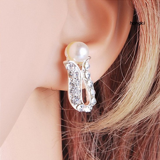 (Hàng Mới Về) Bộ vòng cổ + Bông Tai Đính Ngọc Trai Giả Thời Trang Cho Nữ