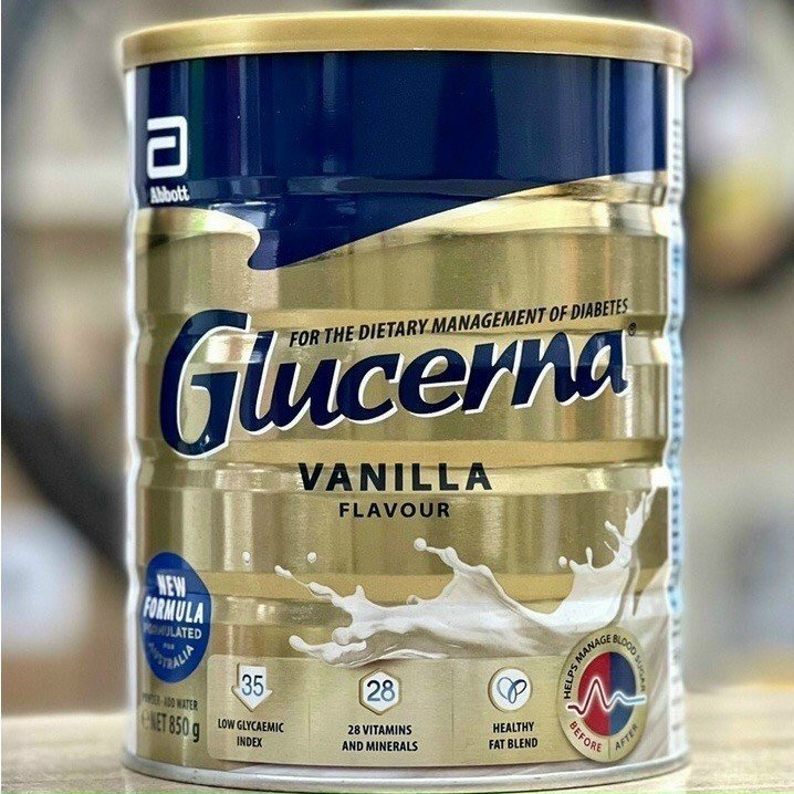 Sữa Tiểu Đường Glucerna Vanilla 850g hương vị Vani và Socola