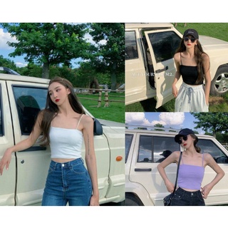 Áo croptop hai dây, áo croptop chất thun mềm 018