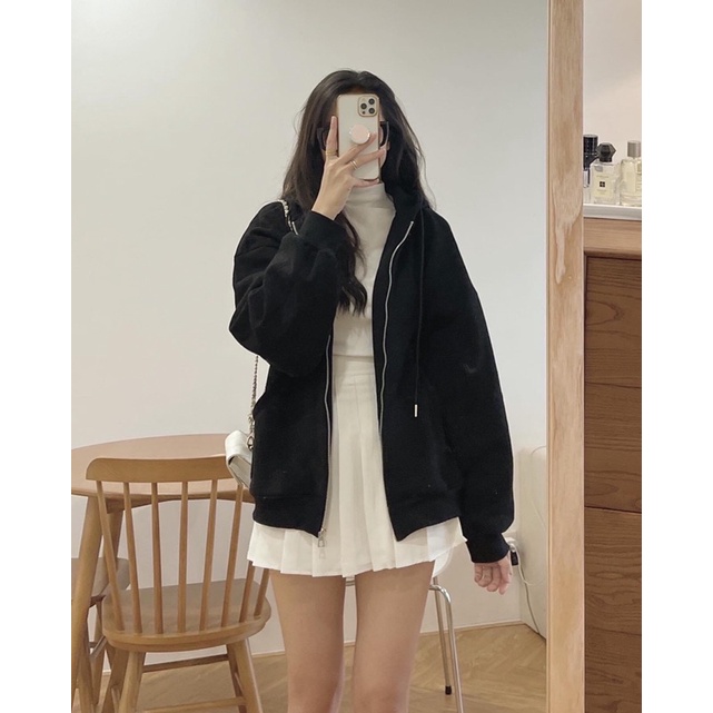 [Ảnh thật cuối] Áo khoác nỉ Hoodie có mũ tay bồng form rộng gam màu Pastel phong cách Hàn Quốc | BigBuy360 - bigbuy360.vn