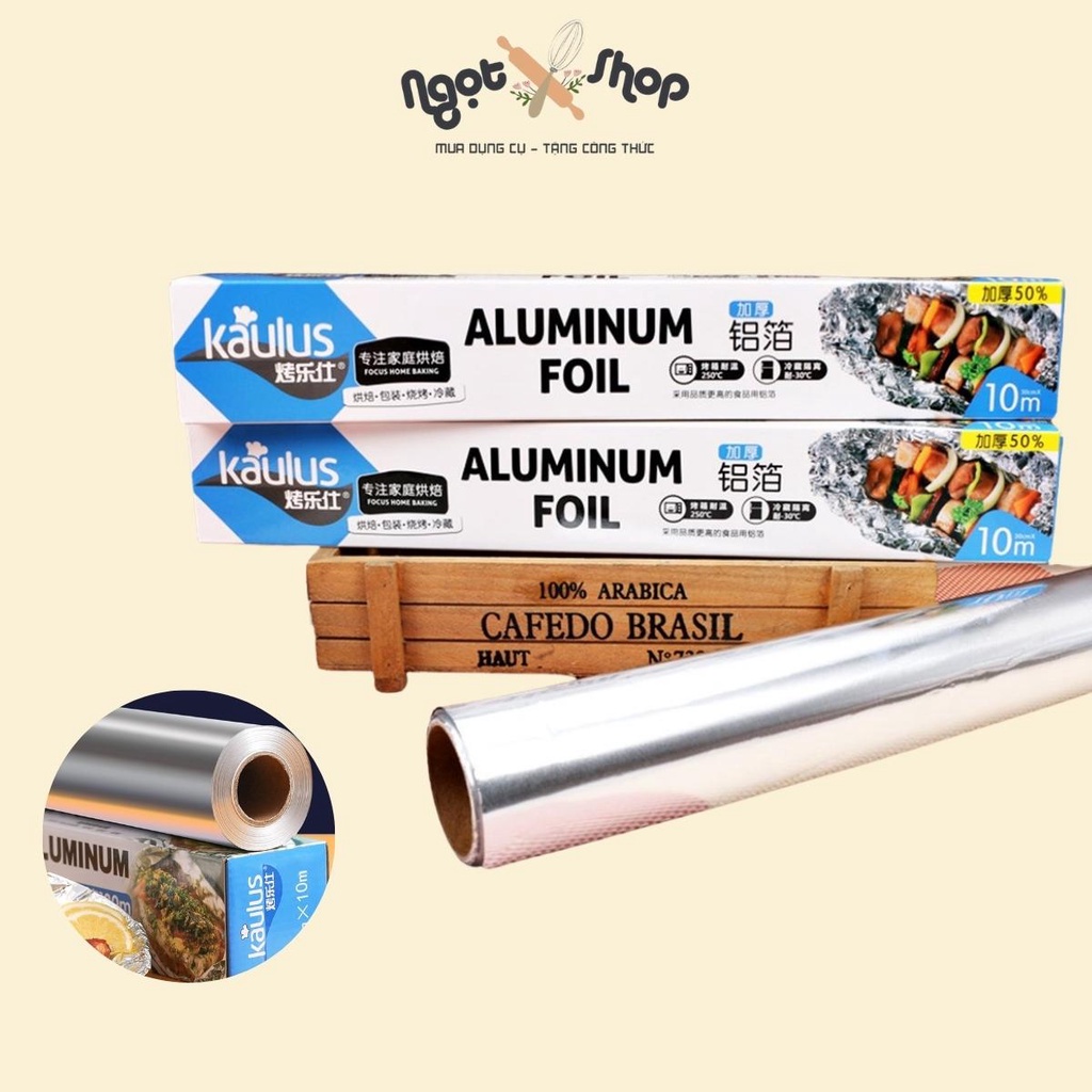 Giấy bạc cuộn 5M, 10M  dùng cho gia đình, size vừa sử dụng cho lò nướng và nồi chiên không dầu