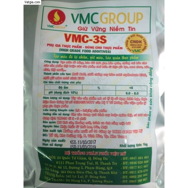 VMC-3S (Tạo màu đỏ hồng cho nem chua, xúc xích, lạp xưởng, jambong, chả bò)