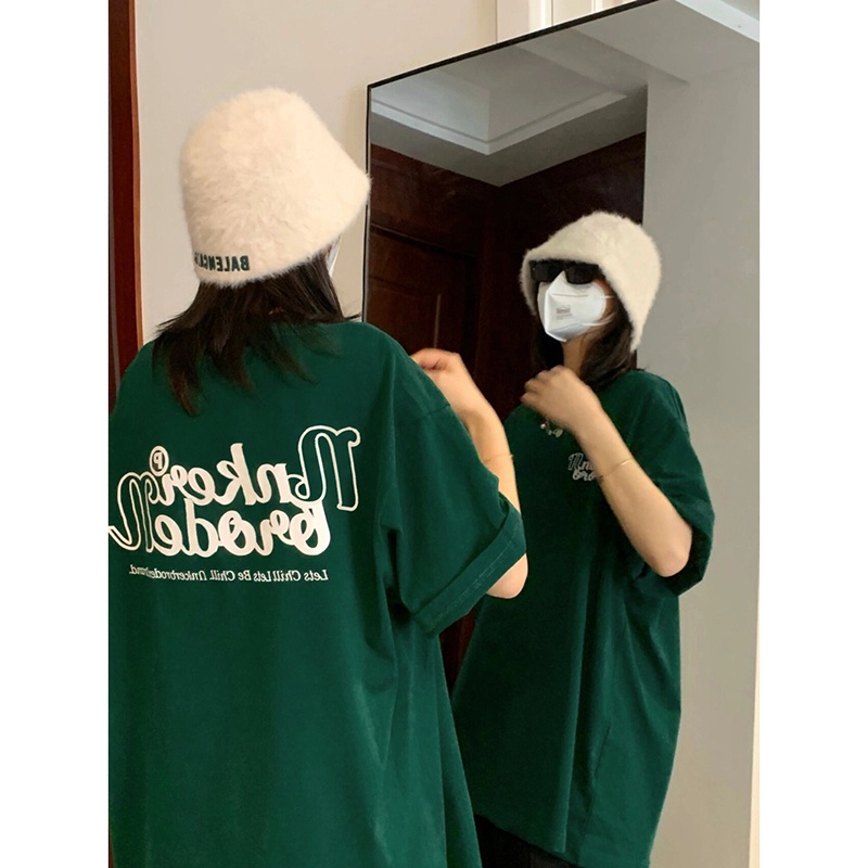 NRVP Áo thun 100% cotton dáng rộng cổ tròn thời trang 2022 dành cho nữ