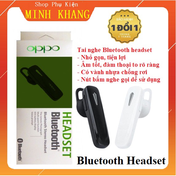 [Rẻ Vô Địch] Tai Nghe Bluetooth Headset 1 Bên Hỗ Trợ Đàm Thoại Cực Tốt - Nhỏ Gọn Tiện Lợi - Có Vành Nhựa Chống Rơi