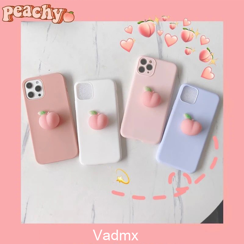 Ốp điện thoại silicon hình trái đào 3D cho Realme 6 5 Pro 5i 5s 6i 6s C3 X3 Super ZOOM X50 XT X2 Pro X C2 A1K