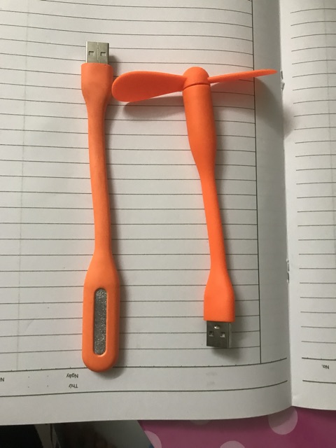 Bộ đèn led + quạt 2 cánh usb tiện dụng