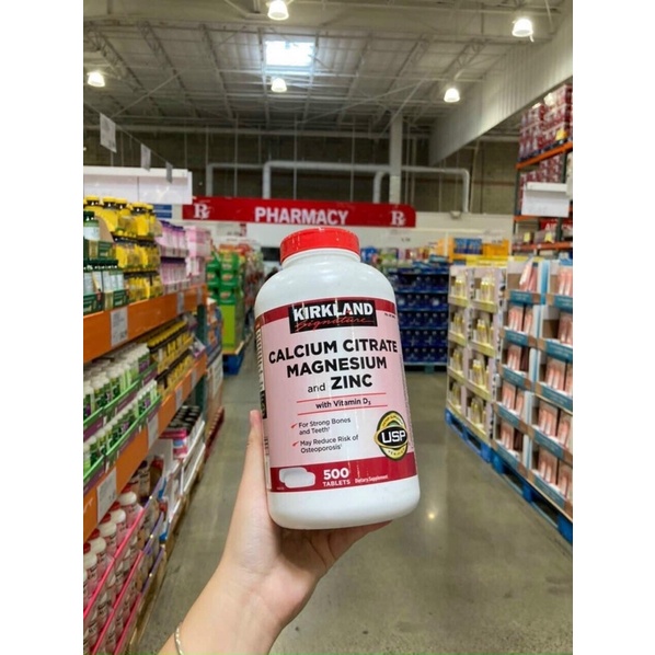 Viên Uống Calcium Magnesium Zinc 500 viên Kirkland