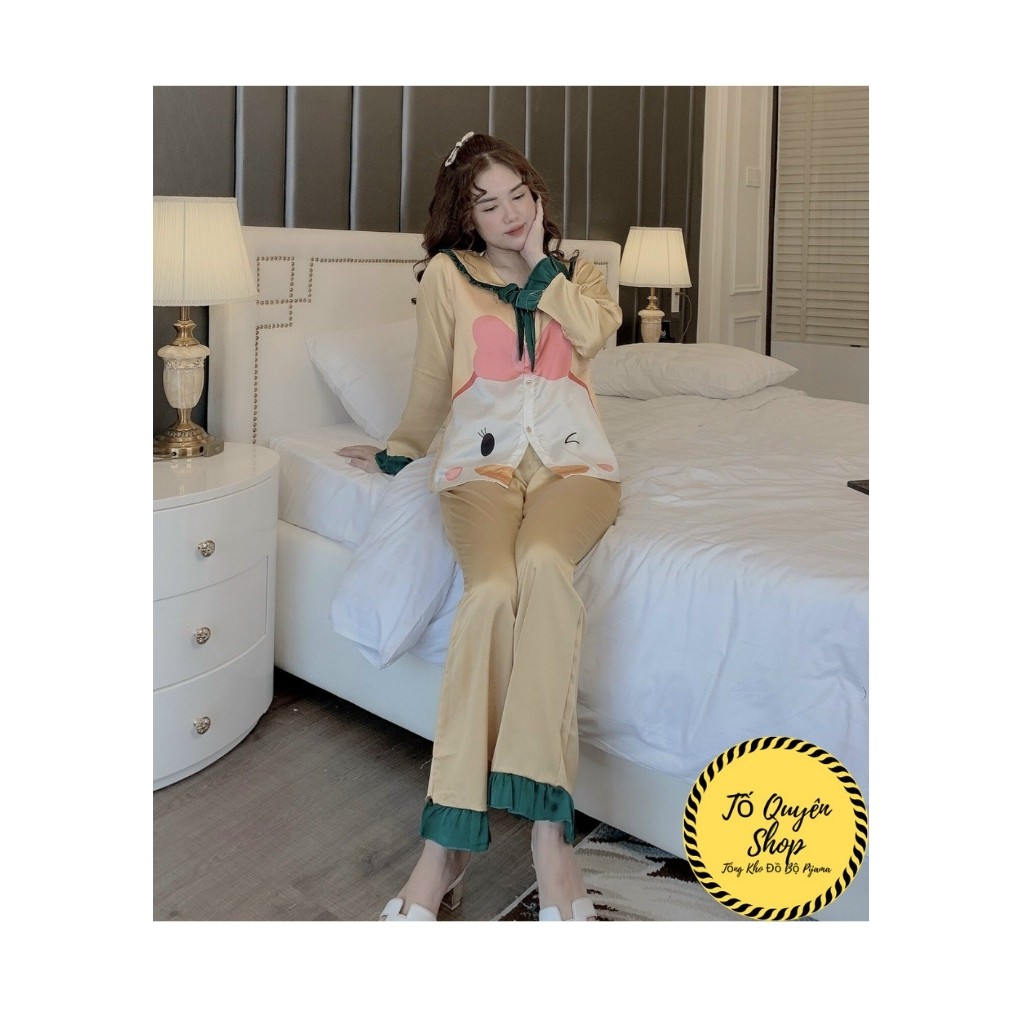 Đồ Bộ Pijama 🔥FREESHIP🔥  Bộ Mặc Nhà Tay Dài Họa Tiết Sang Chảnh Siêu Mềm Mát - Tố Quyên Shop
