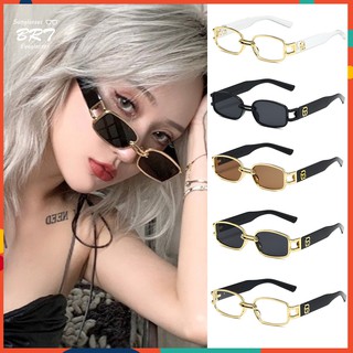 Kính Mát Gọng Vuông Kim Loại Phong Cách Retro Cho Nam Và Nữ