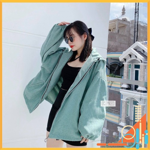 Áo Khoác Nhung Tăm Nữ Ulzzang | Freesize | Ginny.Brand