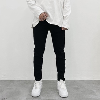 Quần Jeans Đen Trơn Basic