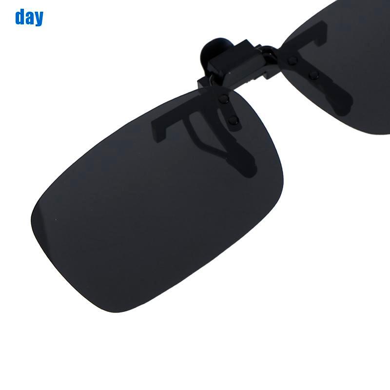 [jing] Clip-on Polarized Day Night Vision Flip-up Lens Driving Glasses Sunglasses [vn]