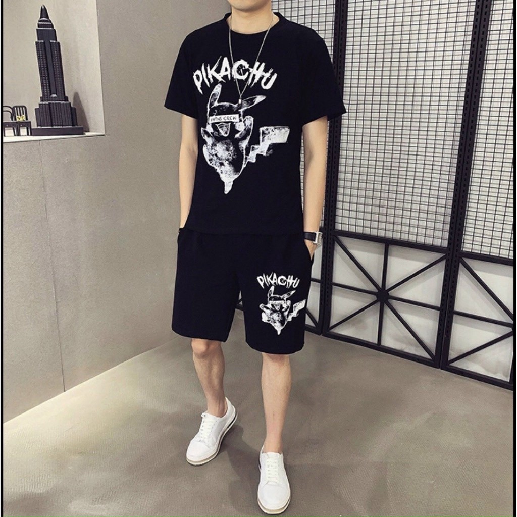 Bộ Quần Áo Thể Thao Nam Pikachu KSS59