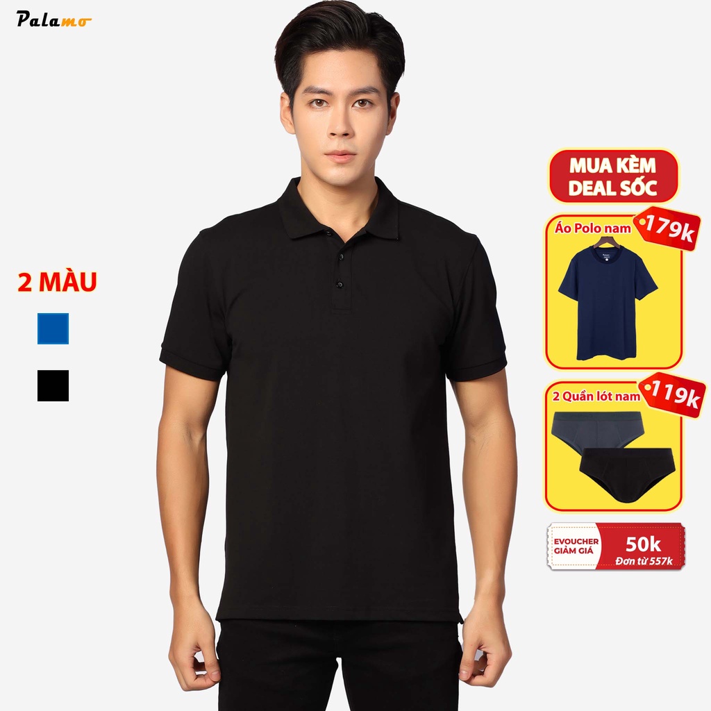 Áo thun polo nam COTTON COMPACT, áo phông nam trơn cao cấp chính hãng BASIC cổ bẻ trẻ trung lịch lãm chuẩn form PALAMO