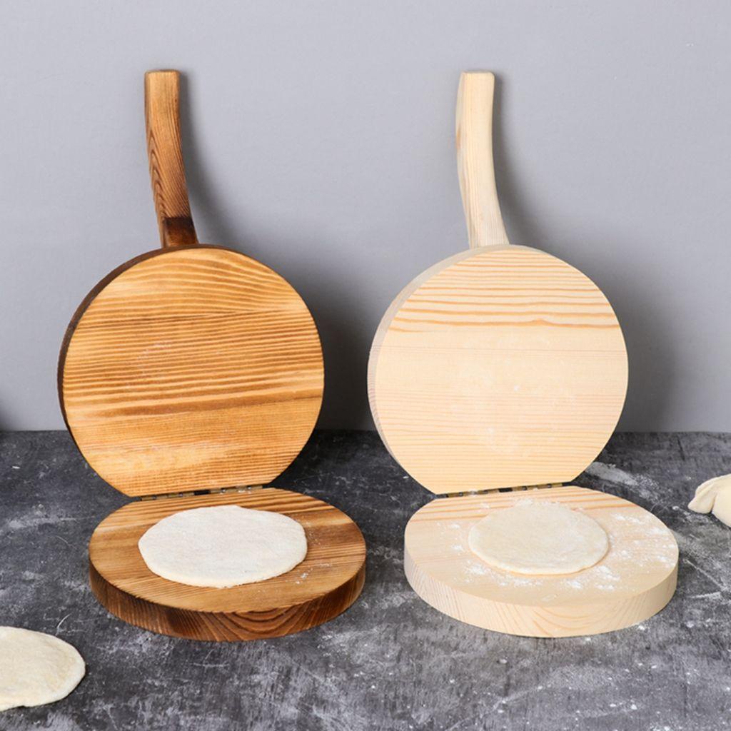 1 Dụng Cụ Ép Vỏ Bánh Xếp Bằng Gỗ Chất Lượng Cao