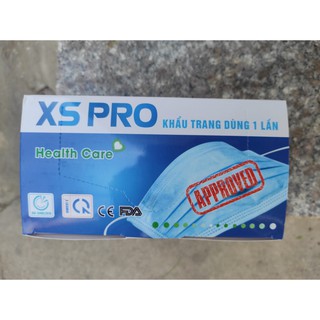 Hộp 50 Khẩu Trang Y Tế Màu Xanh XS PRO 4 Lớp