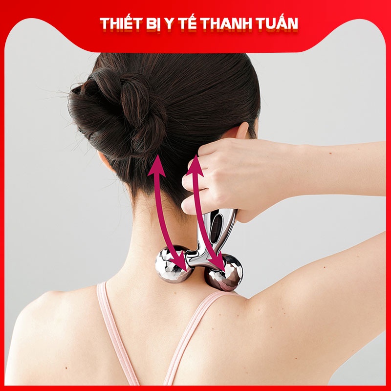 Dụng Cụ Massage Bằng Tay 3D Dùng Cho Mặt Và Cơ Thể - Cây Lăn Massage 3D Hàn Quốc