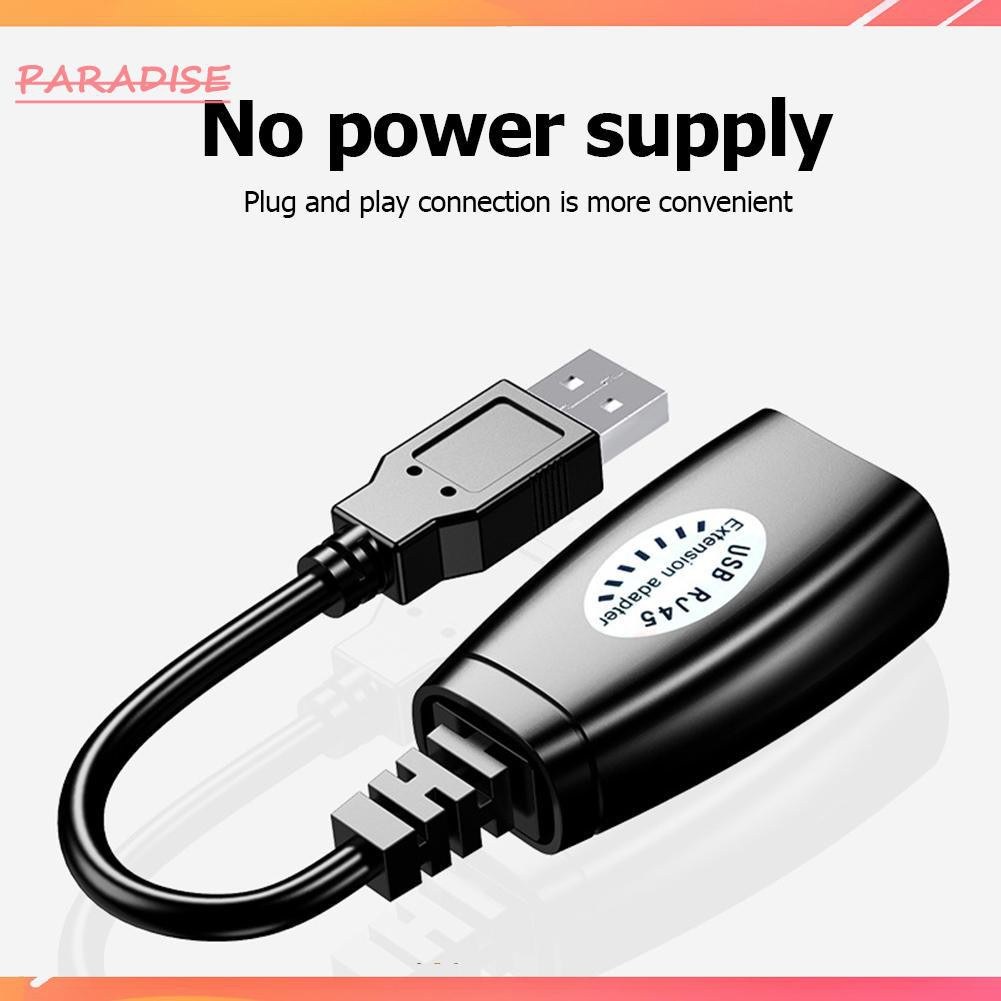 Paradise1 HW-RJ11 USB to RJ45 Network LAN Connector Extension Cable Signal Amplifier