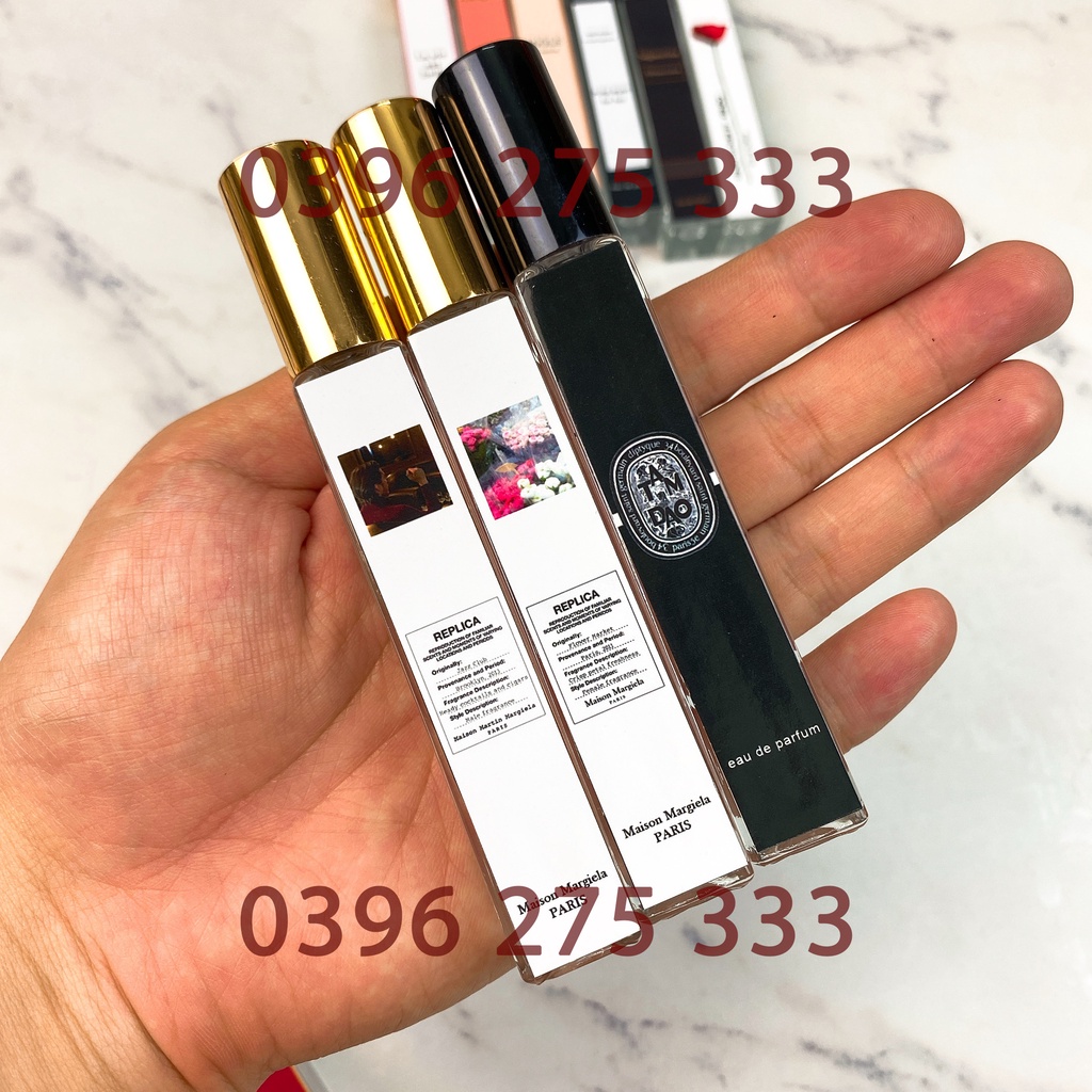 Tem dán lọ chiết nước hoa loại DÀI 8.5cm - Dạng CHỮ -