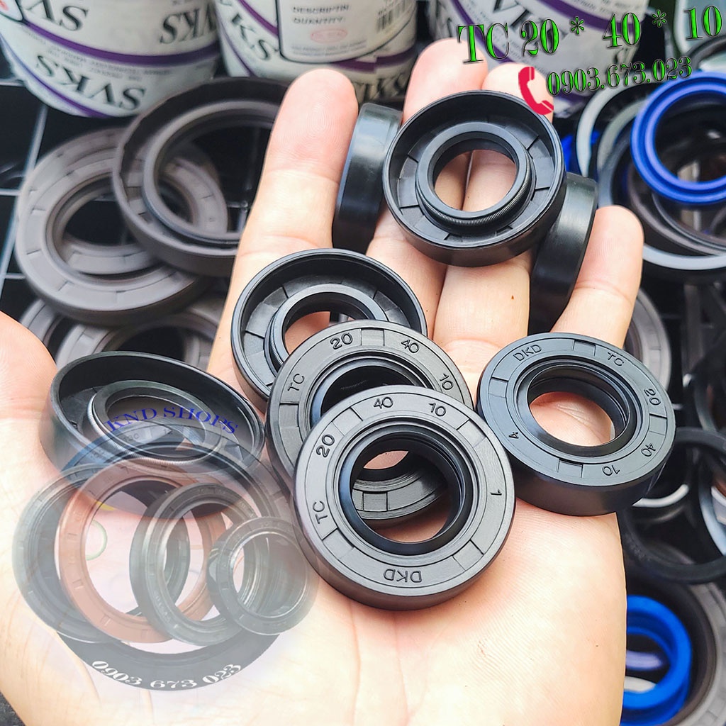 Phốt dầu TC 20*40*10, Phốt chặn nhớt trục chuyên cho phụ tùng xe máy, máy sản xuất công nghiệp | KND Shops