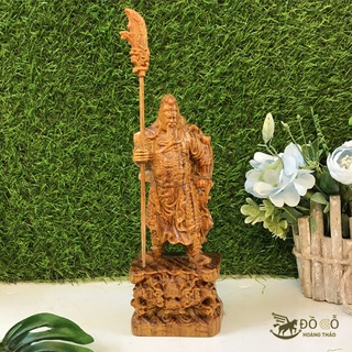 Tượng quan công cao 20cm gỗ huyết long