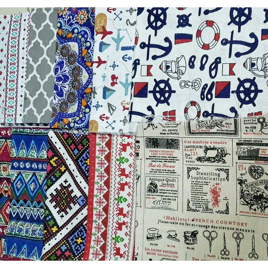 Vải canvas kiểu THỔ CẨM chụp ảnh sản phẩm, trải bàn, làm handmade.