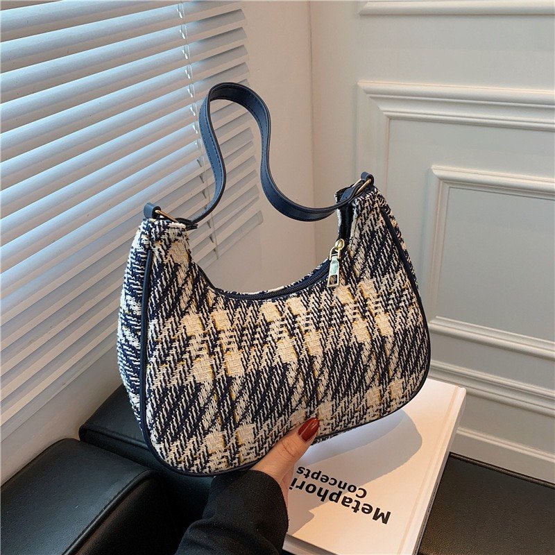 Túi Xách Kẹp Nách, Túi Đeo Vai, Vải Dạ, Dáng Thuyền, Cực Xinh Phong Cách Cá Tính Túi Xách Nữ