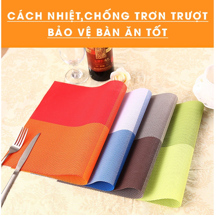 Tấm Lót Bàn Ăn Cách Nhiệt, Chống Trơn Trượt Sang Trọng 45cmx30cm