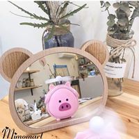 [TẶNG CÁP SẠC] Quạt cầm tay tích điện heo hồng siêu cute quạt mini cầm tay