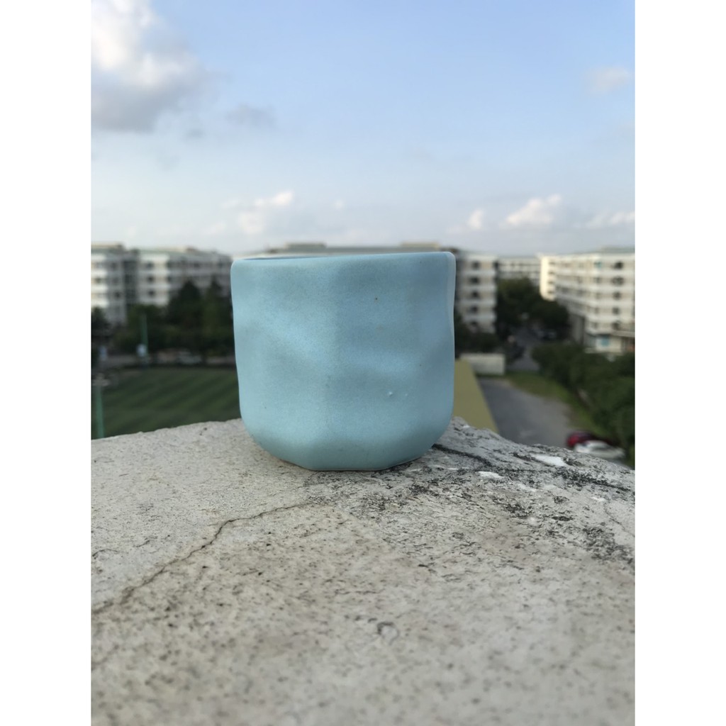 Chậu trồng cây cảnh giá rẻ đẹp - chậu mini - Sen Đá - Xương Rồng - Hoa nhỏ - Kiểu TRỤ NA, gốm Sứ Bát Tràng.