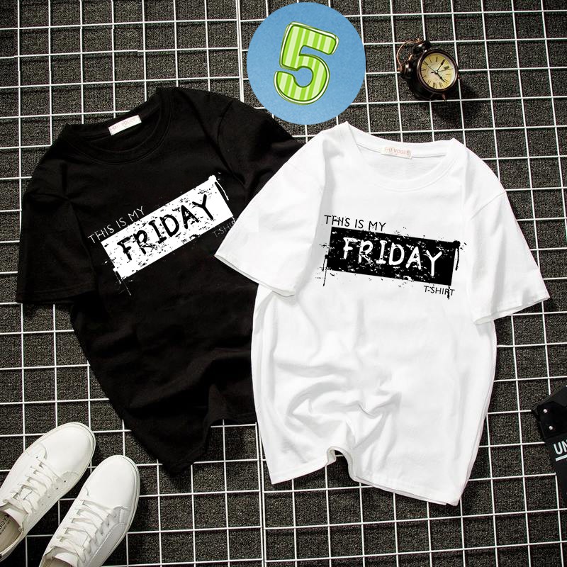 Album 12 - áo thun unisex 7 ngày trong tuần phong cách cá tính vải dày mịn