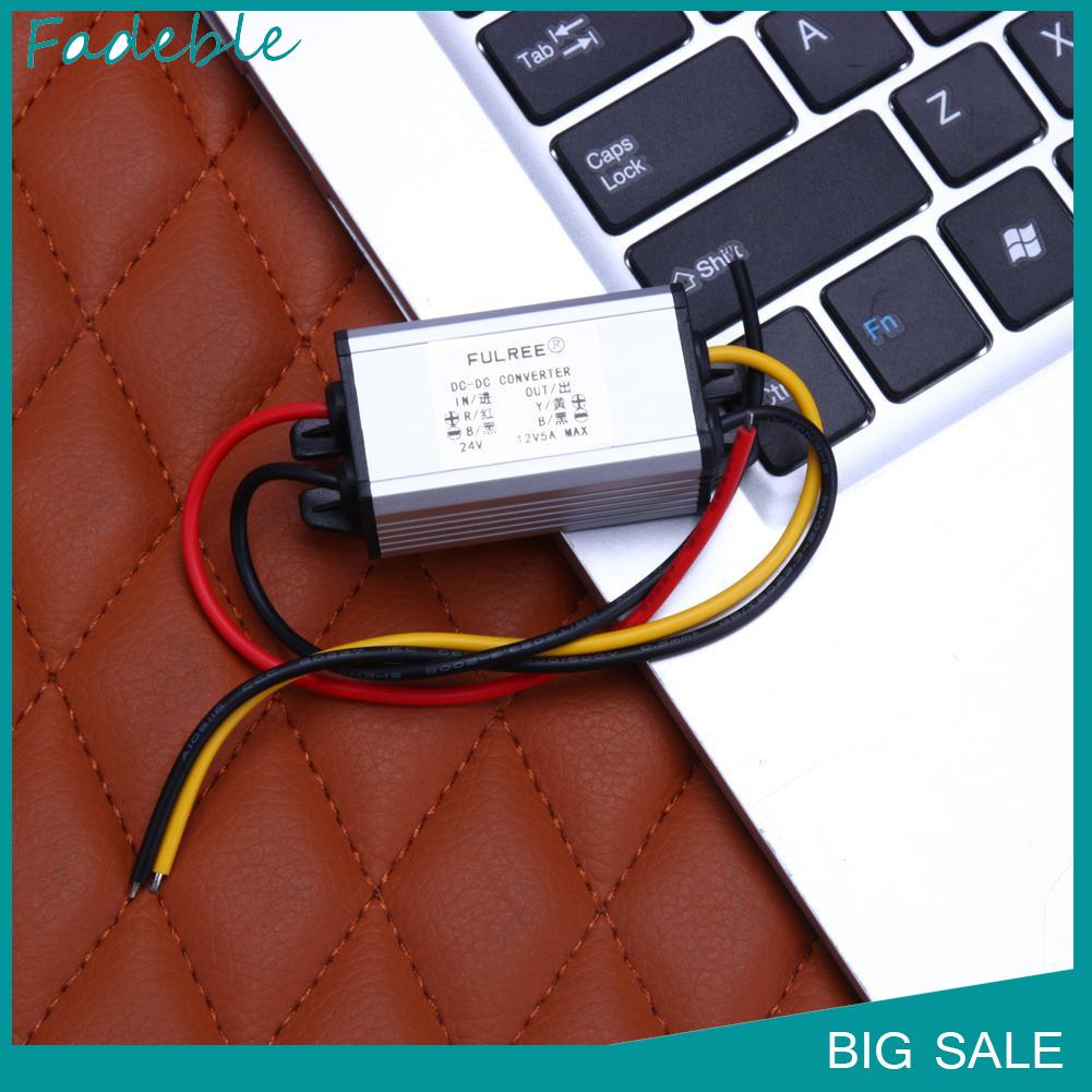 Bộ chuyển đổi nguồn điện DC 24V sang 12V 5A dành cho xe hơi