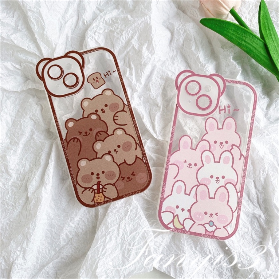 Ốp Điện Thoại Mềm Trong Suốt In Hình Thú Hoạt Hình Cho iPhone 14 13 12 11 Pro Max X XR Xs Max 8 7 6 6s Plus SE 2020