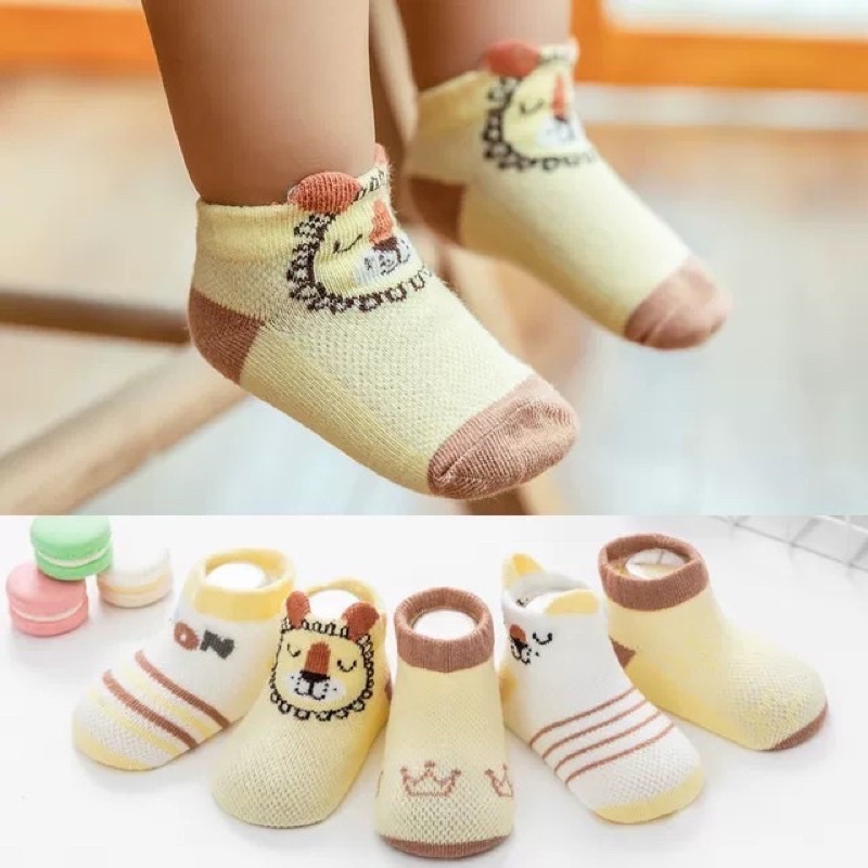 Tất điều hòa cho bé mềm mại, set 5 đôi tất Kid's Socks thoáng khí đủ size từ 0-3 tuổi