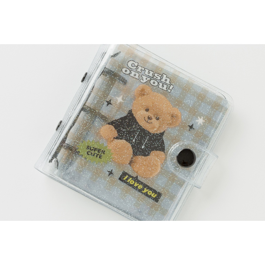 Binder Collect Book ARTBOX Hàn Quốc Đựng Photo Card Ảnh Họa Tiết Gấu 20 Sleeves Đóng Gáy Lò Xo