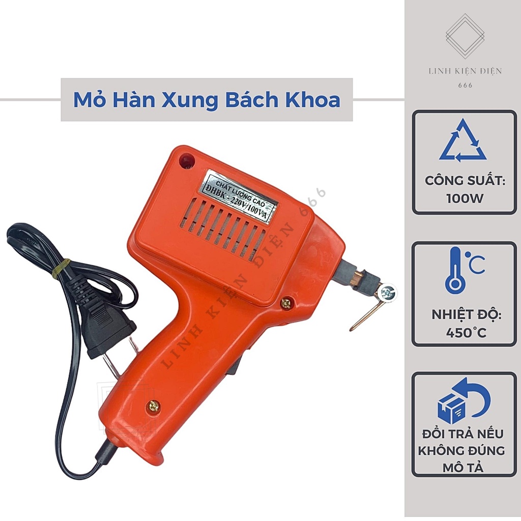 Mỏ Hàn Xung Bách Khoa Mỏ Hàn Thiếc Điện 220v 100W