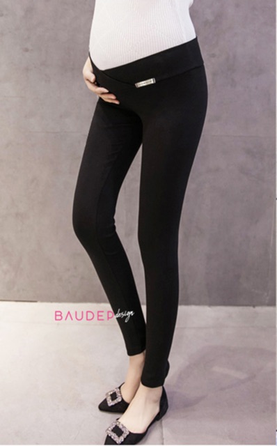 Quần legging bầu cạp chéo co dãn tốt