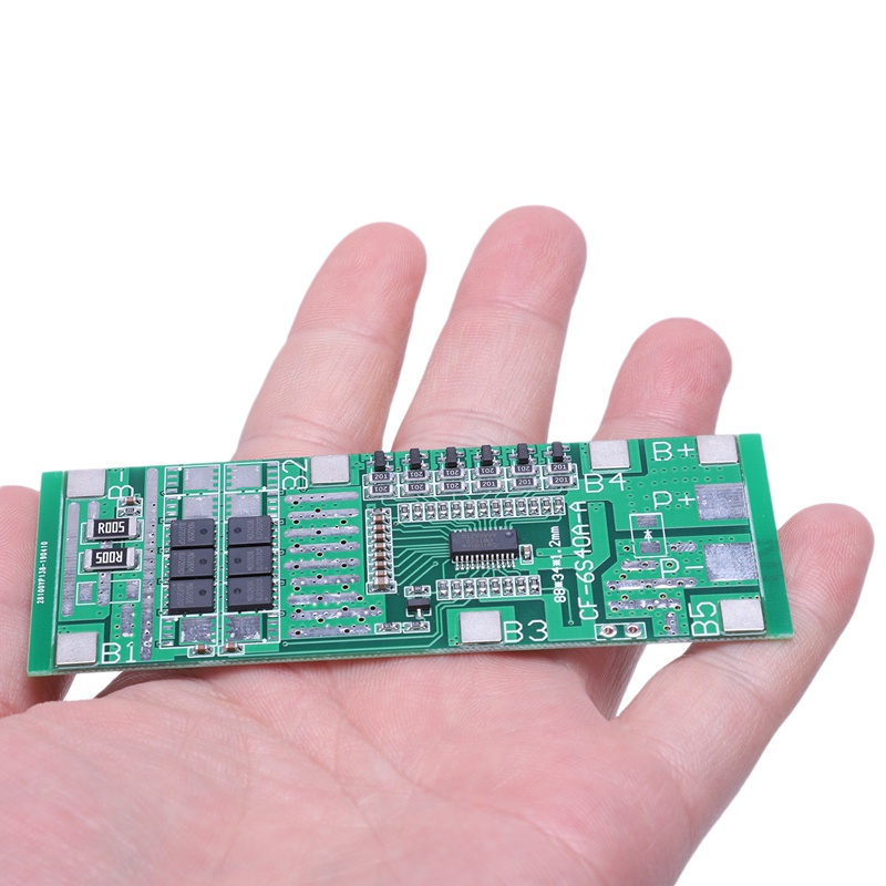 Bảng Mạch Bảo Vệ Pin Lithium 24V 6S 20A 18650 Li-Ion Bms Pcb Có Cân Bằng Cho Xe Điện Ebike