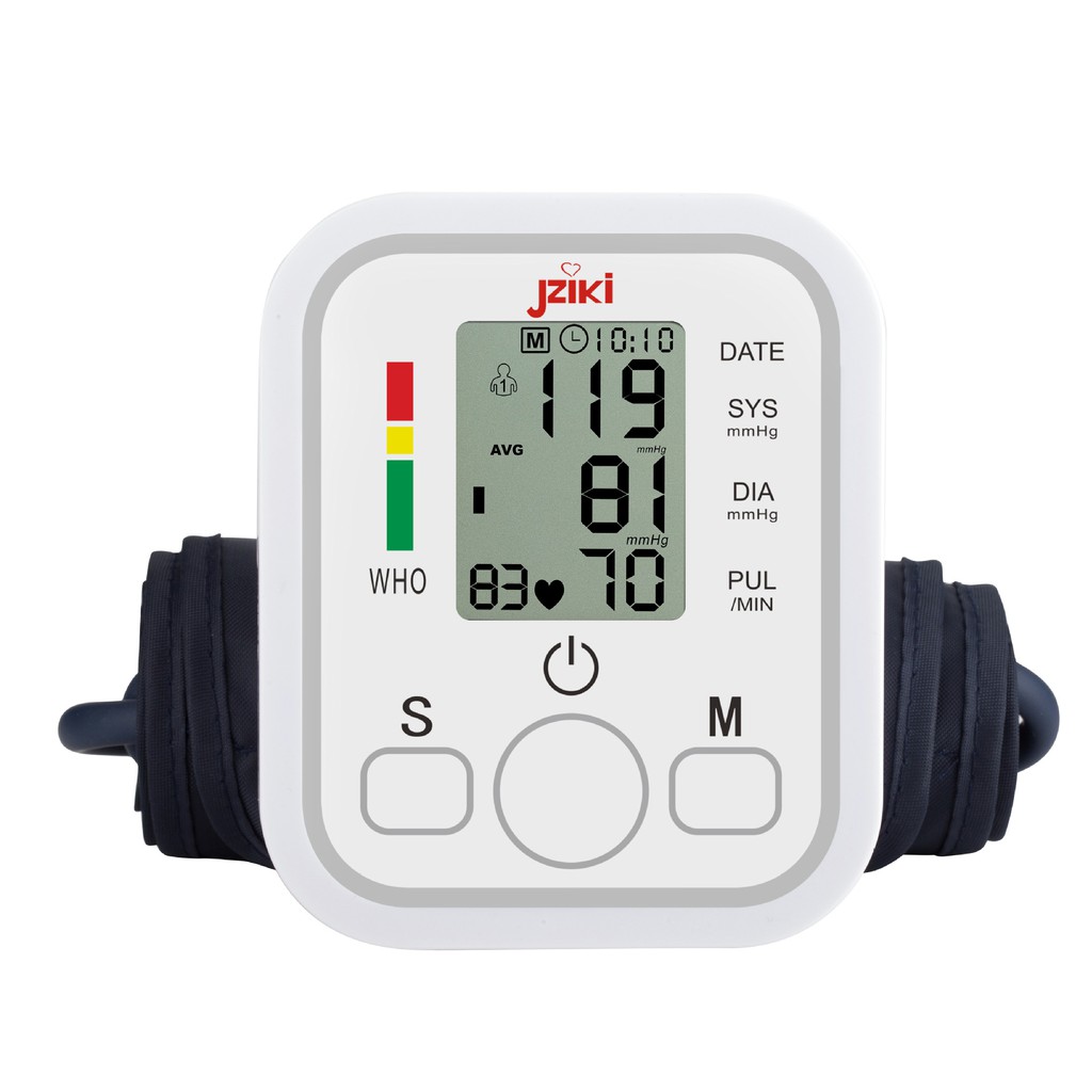 Máy đo huyết áp đo nhịp tim JZIKI, kiểm tra huyết áp hàng ngày, bác sĩ gia đình, bảo hành 2 năm