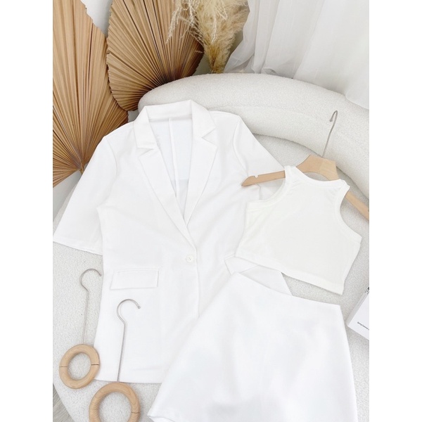SET VEST TRẮNG 3 MÓN