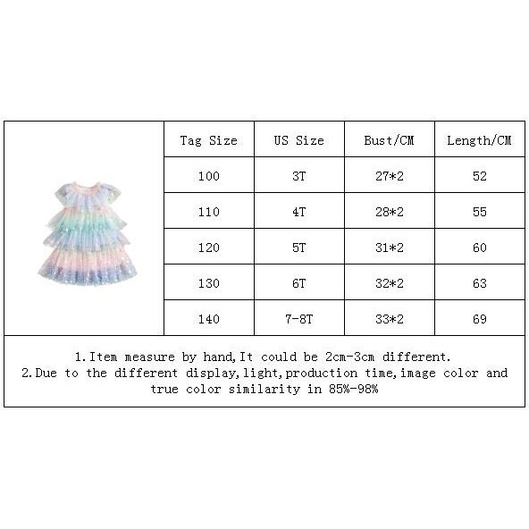 Đầm Công Chúa Phối Ren Đính Kim Sa Ngôi Sao Lấp Lánh Dành Cho Bé Gái 3-8 Tuổi