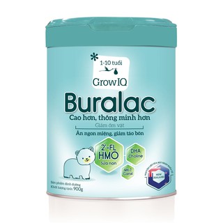 Sữa bột buralac grow iq 900g