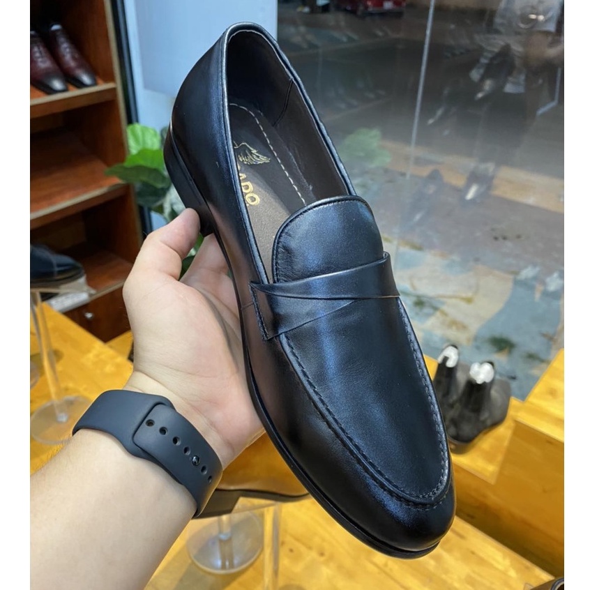 Giày lười nam da bò thật bảo hành 1 năm - Mã T183