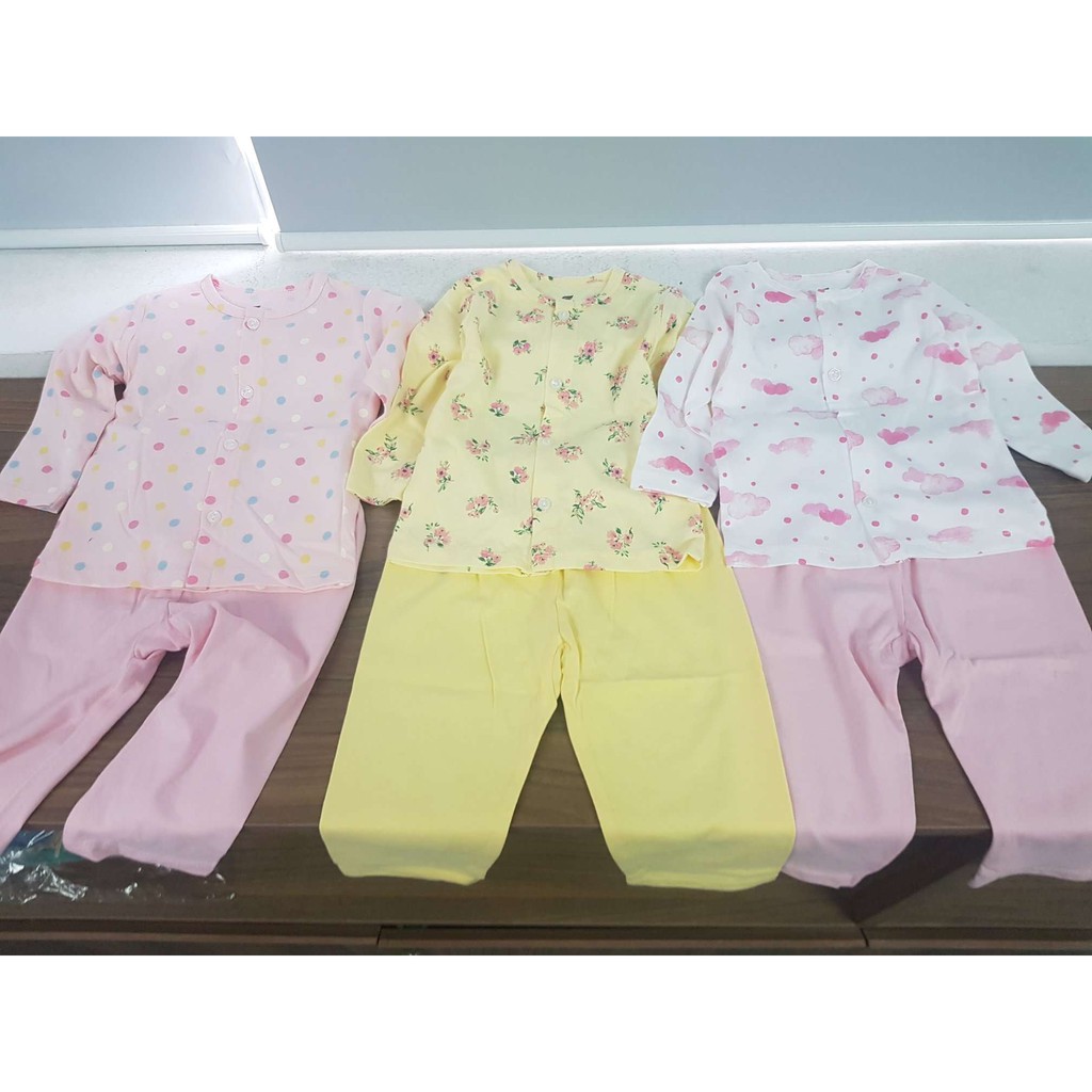 [MẪU MỚI NHẤT] Bộ sơ sinh dài tay LULLABY bé gái cotton mỏng cúc giữa siêu đẹp NEW