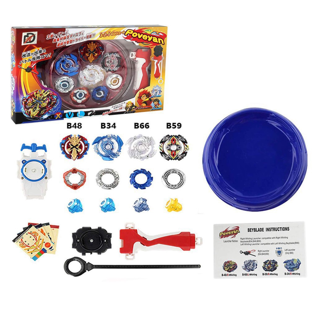 Set 4 con quay Beyblade cho bé