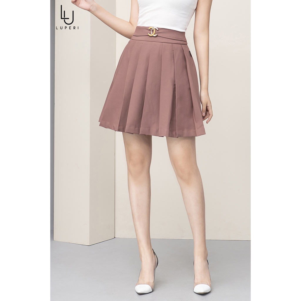 Chân Váy Xếp Ly Ngắn Dáng Xòe LUPERI LFCV598 Chất Liệu Cao Cấp Siêu Mát Cho Nữ Công Sở