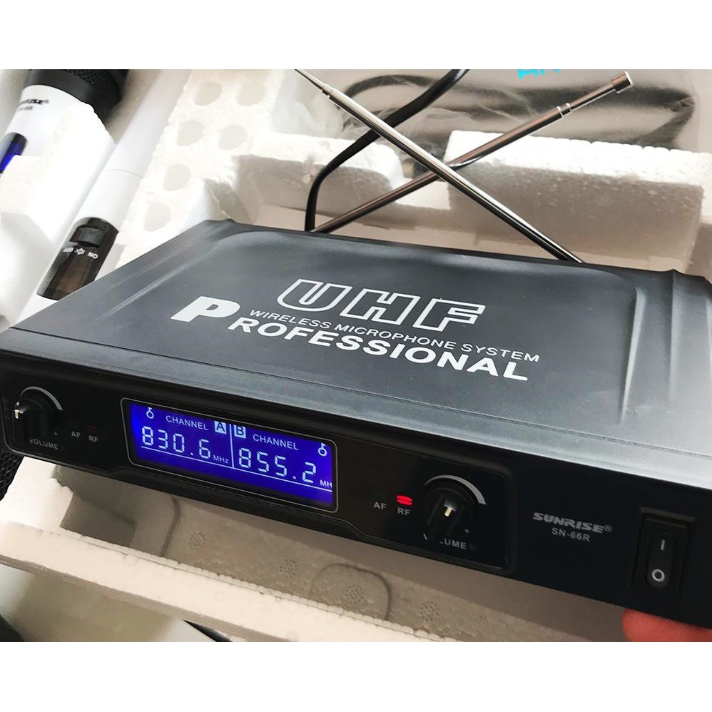 Micro Không Dây Sunrise SN-66R hàng chuẩn, hát nhẹ